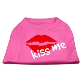 Mirage Pet Products 18-Inch Kiss Me Screen Print Shirt for Pets XX-Large Bright Pink
