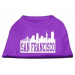 Mirage Pet Products 18-Inch San Francisco Skyline Screen Print Shirt for Pets XX-Large Purple