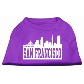 Mirage Pet Products 18-Inch San Francisco Skyline Screen Print Shirt for Pets XX-Large Purple