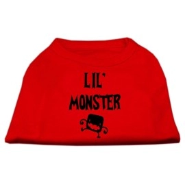 Mirage Pet Products Lil Monster Screen Print Shirts Red XL (16)