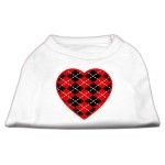 Mirage Pet Products Argyle Heart Red Screen Print Shirt White XL (16)