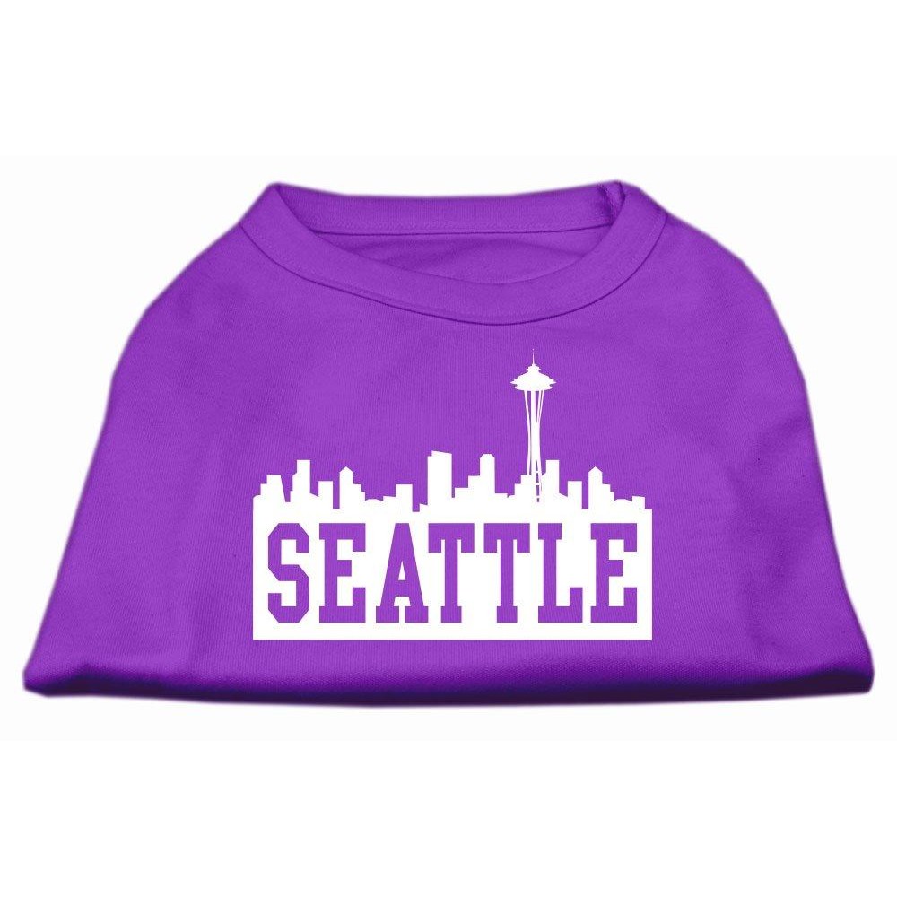 Mirage Pet Products 14-Inch Seattle Skyline Screen Print Shirt for Pets Large Purple