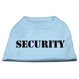 Mirage Pet Products 14-Inch Security Screen Print Shirts for Pets Large Baby Blue with Black Text