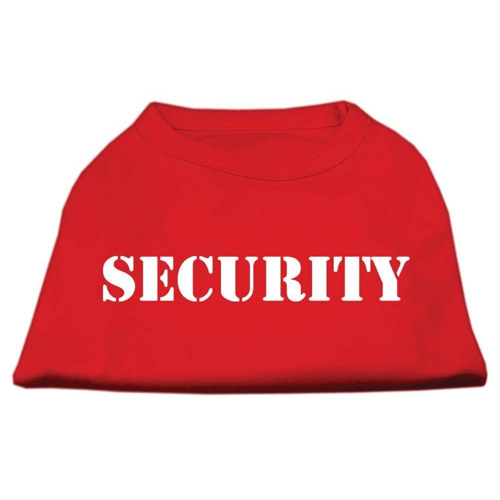 Mirage Pet Products 14-Inch Security Screen Print Shirts for Pets Large Red with Black Text