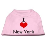 Mirage Pet Products 10-Inch I Love New York Screen Print Shirts for Pets Small Pink