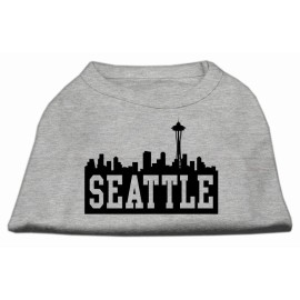 Mirage Pet Products 16-Inch Seattle Skyline Screen Print Shirt for Pets X-Large grey