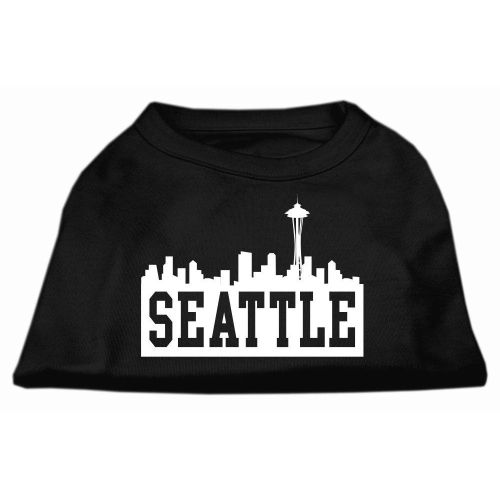 Mirage Pet Products 8-Inch Seattle Skyline Screen Print Shirt for Pets X-Small Black