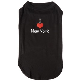 Mirage Pet Products 20-Inch I Love New York Screen Print Shirts for Pets 3X-Large Black