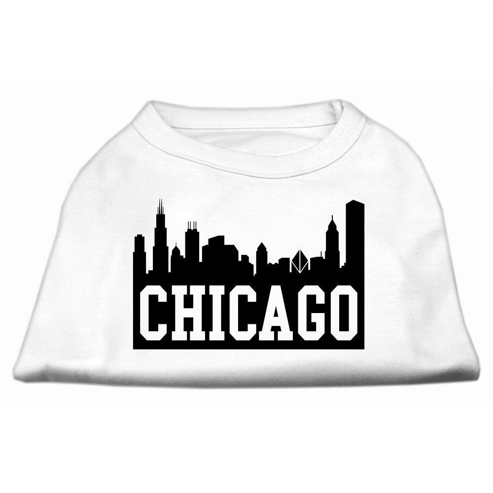 Mirage Pet Products 16-Inch chicago Skyline Screen Print Shirt for Pets X-Large White