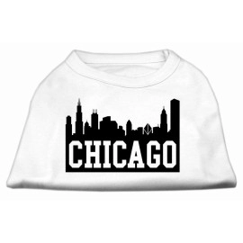 Mirage Pet Products 16-Inch chicago Skyline Screen Print Shirt for Pets X-Large White