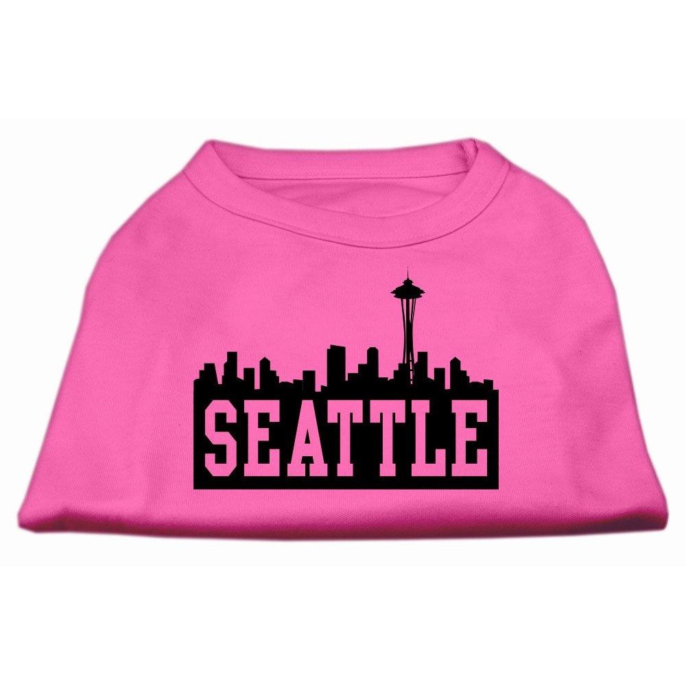 Mirage Pet Products 20-Inch Seattle Skyline Screen Print Shirt for Pets 3X-Large Bright Pink