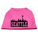 Mirage Pet Products 20-Inch Seattle Skyline Screen Print Shirt for Pets 3X-Large Bright Pink