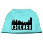 Mirage Pet Products 18-Inch chicago Skyline Screen Print Shirt for Pets XX-Large Aqua