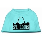 Mirage Pet Products 12-Inch St. Louis Skyline Screen Print Shirt for Pets Medium Aqua