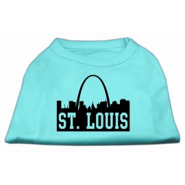 Mirage Pet Products 12-Inch St. Louis Skyline Screen Print Shirt for Pets Medium Aqua