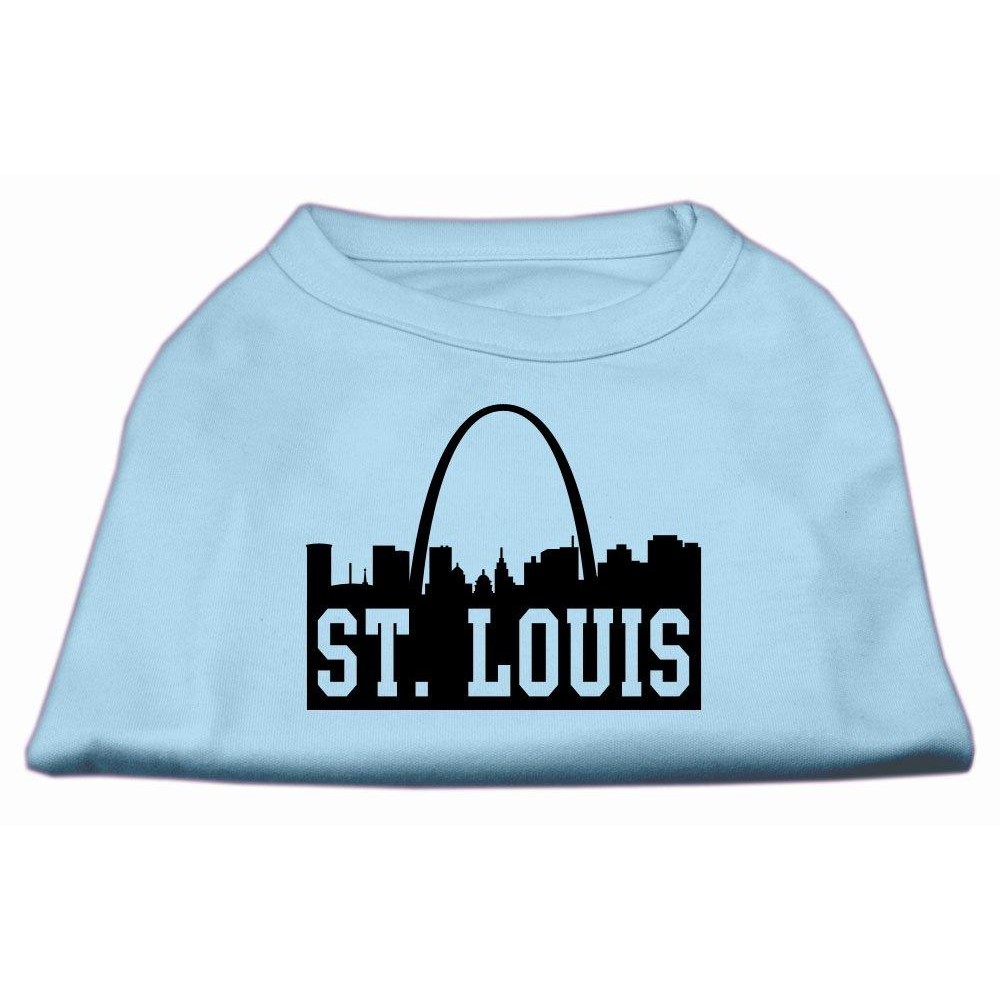 Mirage Pet Products 10-Inch St. Louis Skyline Screen Print Shirt for Pets Small Baby Blue