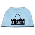 Mirage Pet Products 10-Inch St. Louis Skyline Screen Print Shirt for Pets Small Baby Blue