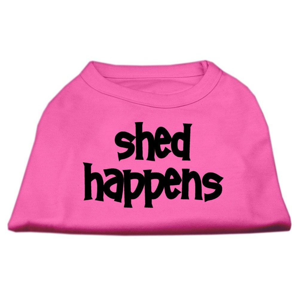 Mirage Pet Products 14-Inch Shed Happens Screen Print Shirts for Pets Large Bright Pink