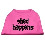 Mirage Pet Products 14-Inch Shed Happens Screen Print Shirts for Pets Large Bright Pink