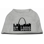 Mirage Pet Products 8-Inch St. Louis Skyline Screen Print Shirt for Pets X-Small grey