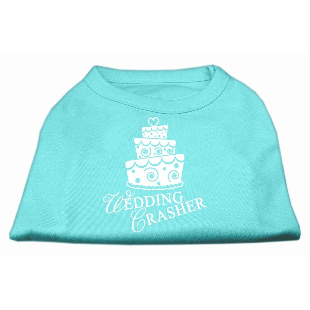 Mirage Pet Products Wedding crasher Screen Print Shirt for Pets Large Aqua