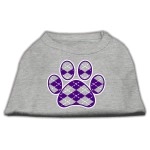 Mirage Pet Products Argyle Paw Purple Screen Print Shirt grey XL (16)