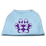 Mirage Pet Products Argyle Paw Purple Screen Print Shirt Baby Blue XS (8)