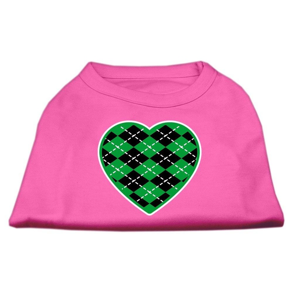 Mirage Pet Products Argyle Heart green Screen Print Shirt Bright Pink (14)