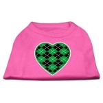 Mirage Pet Products Argyle Heart green Screen Print Shirt Bright Pink (14)