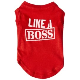 Mirage Pet Products Like a Boss Screen Print Shirt Red Med (12)