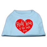 Mirage Pet Products Ruff Love Screen Print Shirt Baby Blue Med (12)