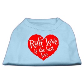 Mirage Pet Products Ruff Love Screen Print Shirt Baby Blue Med (12)