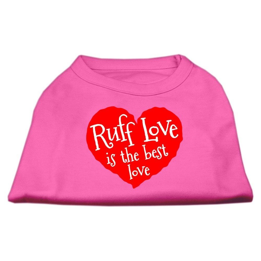Mirage Pet Products Ruff Love Screen Print Shirt Bright Pink XL (16)
