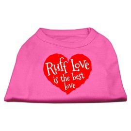 Mirage Pet Products Ruff Love Screen Print Shirt Bright Pink XXL (18)