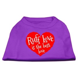 Mirage Pet Products Ruff Love Screen Print Shirt Purple Med (12)