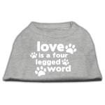 Mirage Pet Products Love is a Four Leg Word Screen Print Shirt grey XXXL (20)