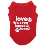 Mirage Pet Products Love is a Four Leg Word Screen Print Shirt Red Sm (10)