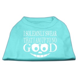 Mirage Pet Products Up to No good Screen Print Shirt Aqua XS (8)