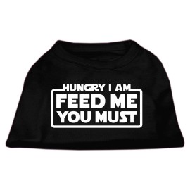 Mirage Pet Products Hungry I am Screen Print Shirt Black Med (12)