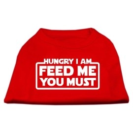 Mirage Pet Products Hungry I am Screen Print Shirt Red Med (12)