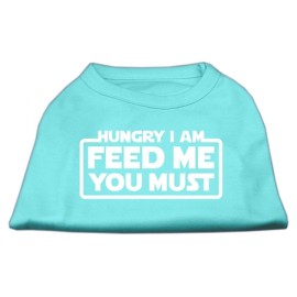 Mirage Pet Products Hungry I am Screen Print Shirt Aqua (14)