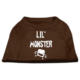 Mirage Pet Products Lil Monster Screen Print Shirts Brown XS (8)