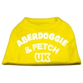 Mirage Pet Products 20-Inch Aberdoggie United Kingdom Screenprint Shirts 3X-Large Yellow