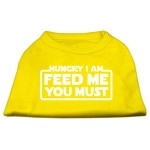 Mirage Pet Products Hungry I Am Screen Print Shirt Yellow Med (12)