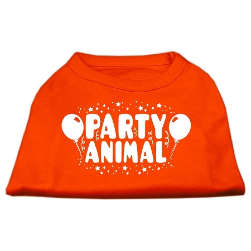 Mirage Pet Products Party Animal Screen Print Shirt Orange Sm (10)