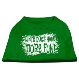 Mirage Pet Products Dirty Dogs Screen Print Shirt Emerald green Med (12)