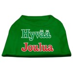 Mirage Pet Products 20-Inch Hyvaa Joulua Screen Print Shirts for Pets 3X-Large Emerald green