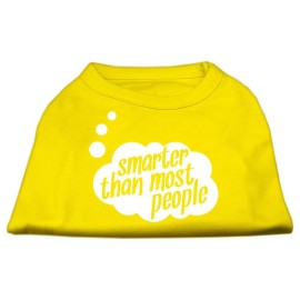 Mirage Pet Products 18-Inch Smarter Than Most People Screen Printed Dog Shirts XX-Large Yellow