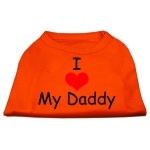 Mirage Pet Products 18-Inch I Love My Daddy Screen Print Shirts for Pets XX-Large Orange