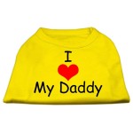 Mirage Pet Products 8-Inch I Love My Daddy Screen Print Shirts for Pets X-Small Yellow